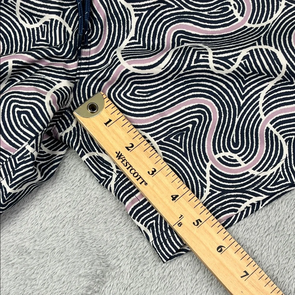NEW Outerknown M Men's Black, White, Purple Swirl‎ Patterned Swim Trunks